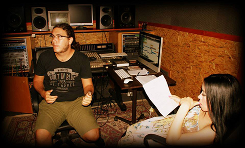 Vito e Valentina in studio
